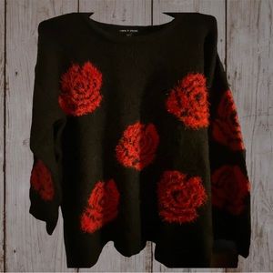 Cable & Gauge Rose sweater
